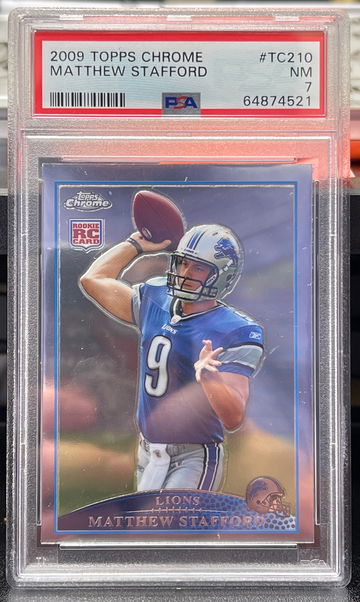 2009 Topps Chrome Matthew Stafford PSA 7 Pop  4