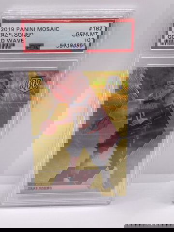 2019 Mosaic Trae Young Gold Wave SSP #182 PSA 10 Hawks 192