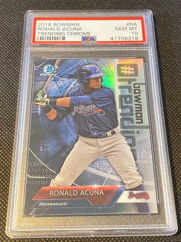 2018 Bowman chrome Ronald Acuna PSA 10