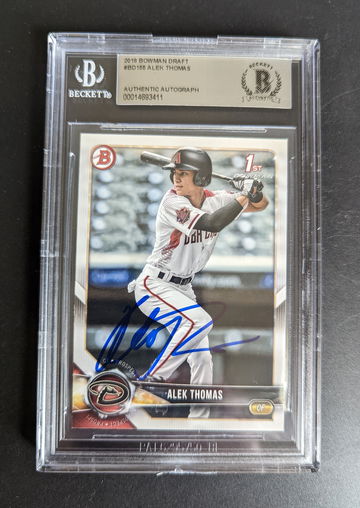 Alek Thomas Autographed 2018 Bowman 1st!