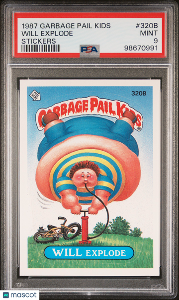 1987 Garbage Pail Kids Stickers Will Explode #320B PSA 9
