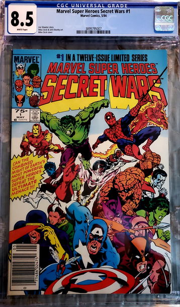 Marvel Super Heroes Secret Wars #1 CGC 8.5 “RARE NEWSSTAND EDITION”