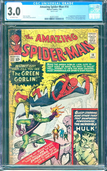 Amazing Spider-Man #14 (1964) CGC 3.0 -- 1st Green Goblin (Norman Osborn); Hulk
