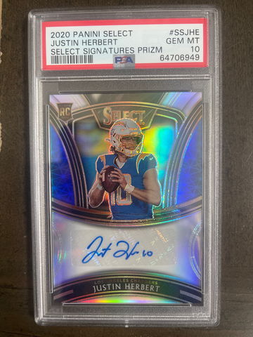 2020 Select Justin Herbert Auto PSA 10