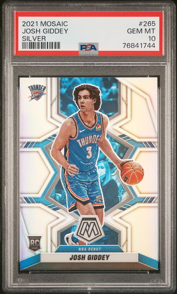 2021 Panini Mosaic Silver Josh Giddey #265 PSA 10