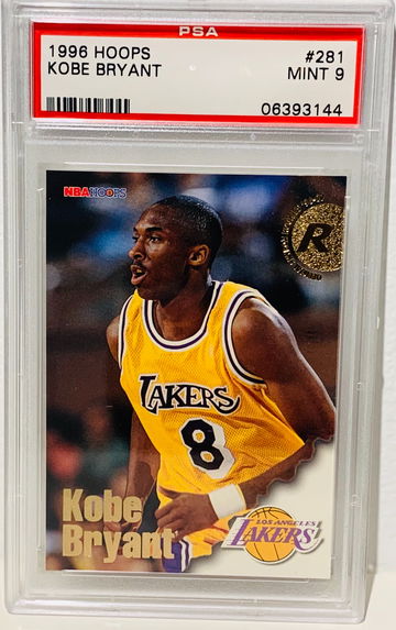 1996 Hoops Kobe Bryant Rookie #281 PSA 9 Los Angeles Lakers
