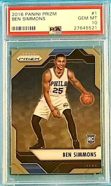 2016 Panini Prizm Ben Simmons ROOKIE RC Philadelhpia 76ers RC #1 PSA 10 GEM MINT