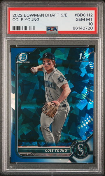 2022 Bowman #BDC-112 Cole Young Bowman Draft PSA 10