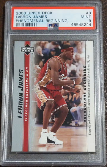 2003 Upper Deck, Phenomenal Beginning, #8, Lebron James, Rookie, PSA 9