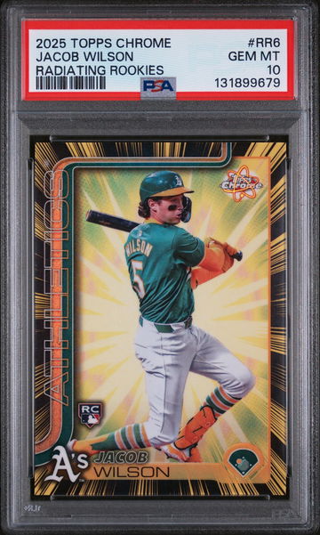 2025 Topps Chrome Radiating Rookie Jacob Wilson #RR6 PSA 10