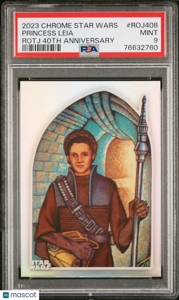 2023 Topps Chrome Star Wars Return Of The Jedi 40th Anniversary Princess Leia #ROJ408 PSA 9