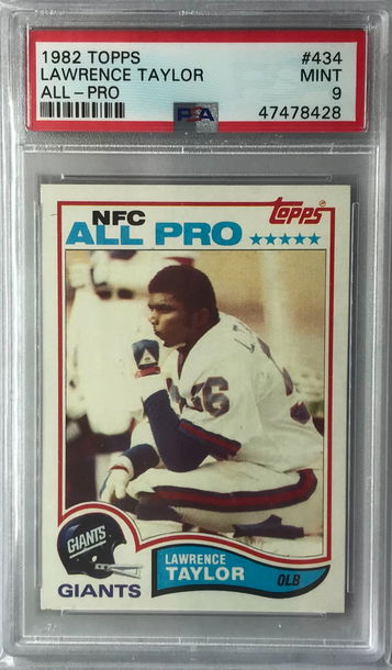 Lawrence Taylor Rookie 1982 Topps #434 - PSA 9 Mint