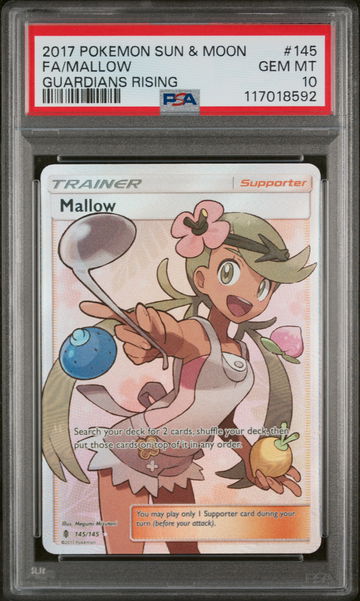 2017 Sun & Moon #145/145 Mallow Guardians Rising PSA 10