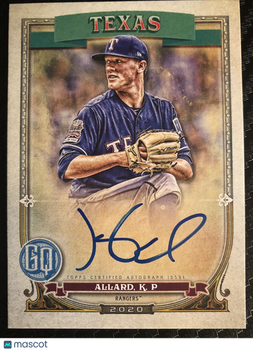 Kolby Allard 2020 Gypsy Queen Autograph #GQA-KA Texas Rangers Atlanta Braves ⚾