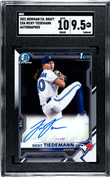 Ricky Tiedemann Auto 2021 Bowman Chrome Draft CDA-RTI