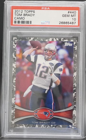 2012 Topps #440 Tom Brady Camo PSA 10