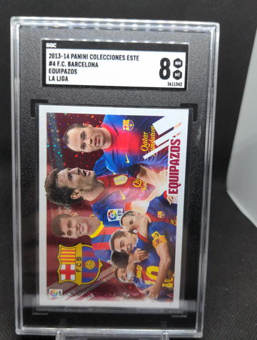 2013 Panini Colecciones Equipazos #4 Barcelona Messi Neymar Iniesta Xavi SGC 8