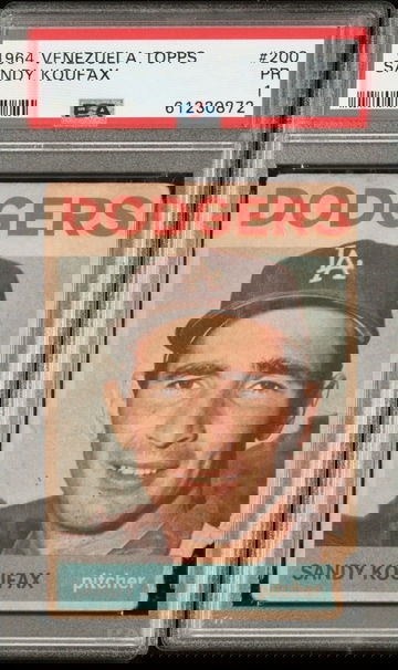 1964 Venezuela Topps Venezuelan Sandy Koufax #200 PSA 1 PR HOF! RARE!