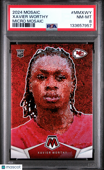 2024 Panini Mosaic Micro Mosaic Xavier Worthy #MMXWY PSA 8
