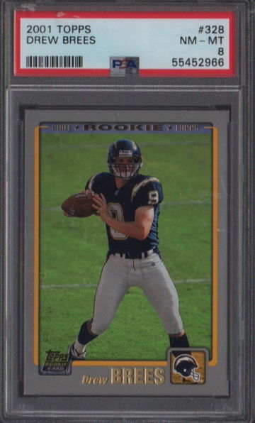 2001 Topps Drew Brees PSA 8 RC NM-MT