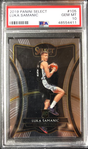 2019 Panini Select Luka Samanic Premier Level RC PSA 10