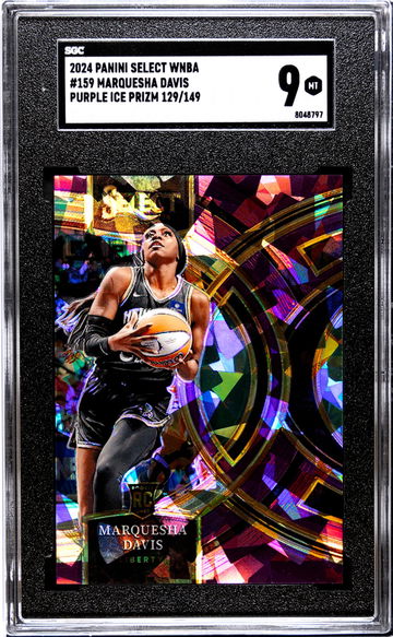 2024 Panini Select Wnba #159 Marquesha Davis Purple Ice Prizm /149 SGC 9