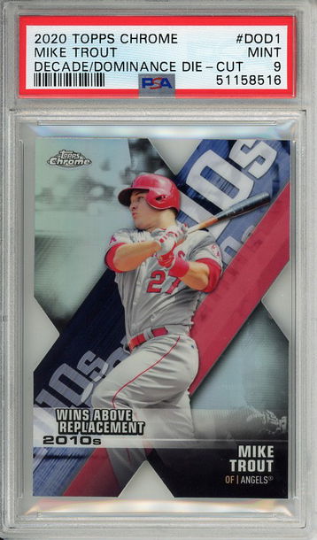 Mike Trout 2020 Topps Chrome Decade of Dominance Die Cut #DOD-1 PSA 9 Mint! 8516