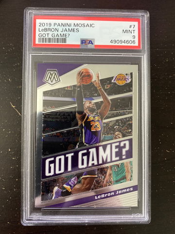 2019 mosaic lebron james got game? psa 9