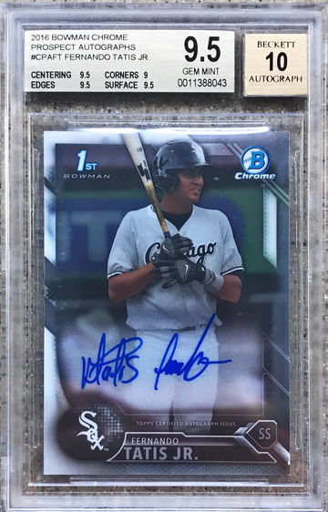 2016 Bowman Chrome Fernando Tatis Jr Auto 9.5