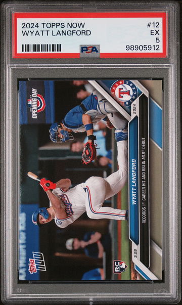 2024 TOPPS WYATT LANGFORD NOW #12 PSA 5