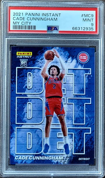 2021 CADE CUNNINGHAM Panini Instant My City /1,496 PSA 9 POP 33 Rookie #MC9