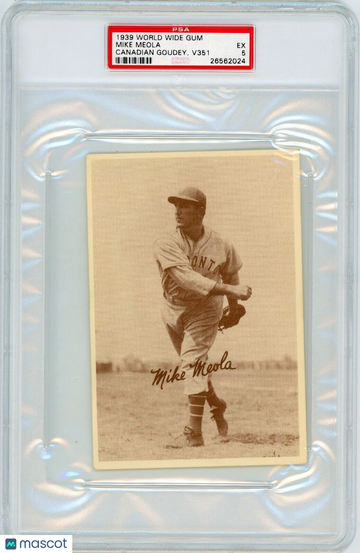 1939 World Wide Gum V351 Mike Meola Canadian Goudey PSA 5 P1297