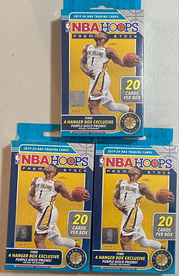 2019 NBA Hoops Premium Stock Hanger Box Lot of 3