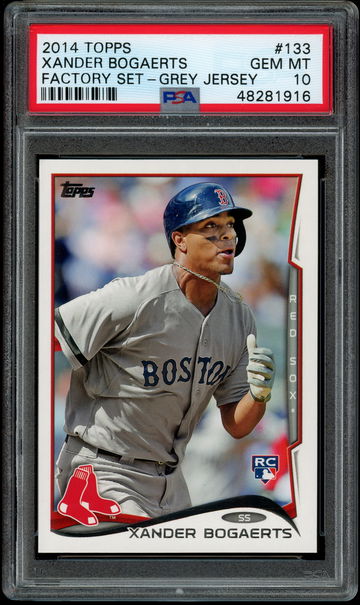 2014 Topps Factory Set #133 Xander Bogaerts GRAY JERSEY PSA 10 Gem Mint
