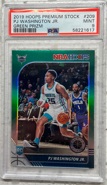 2019 panini hoops premium stock pj Washington jr psa 9 mint hornets