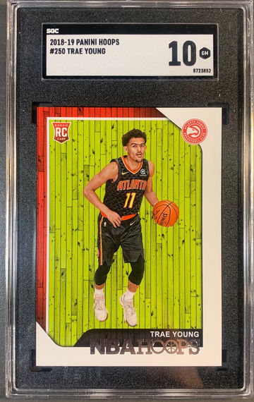 Trae Young Panini Hoops Rookie RC #250 SGC 10