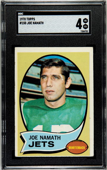 1970 TOPPS #150 JOE NAMATH SGC 4 VG EX