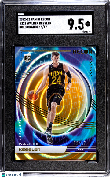 2022 Panini Recon Walker Kessler #222 Holo Orange /17 SGC 9.5