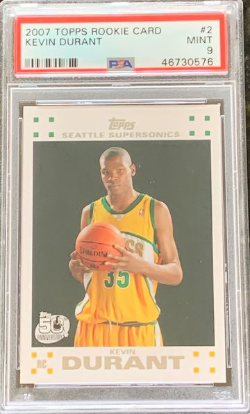 2007 Topps Kevin Durant Rookie #2 PSA9