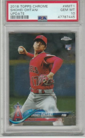 2018 Topps Chrome Update Shohei Ohtani HMT1 Rookie PSA 10