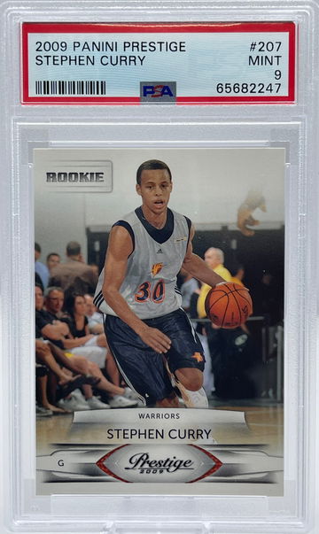 2009 Panini Prestige STEPH CURRY ROOKIE #207 PSA MINT 9 Warriors RC 🔥🔥🔥 
