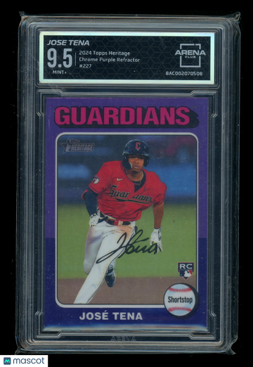 2023 Topps Heritage Chrome Purple Refractor José Tena #227 RC Arena Club 9.5