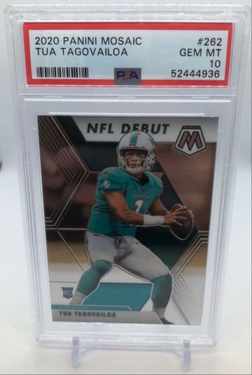 2020 Panini Mosaic Tua Tagovailoa #262 PSA 10