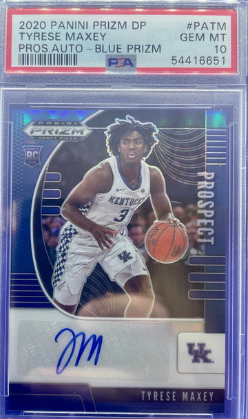 Tyrese Maxey 2020-21 Panini Prizm Draft Rookie Auto Blue /149 PSA 10 UK Pop 7 SP
