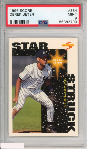 1996 SCORE DEREK JETER #384 NEW YORK YANKEES HOF PSA 9 MINT
