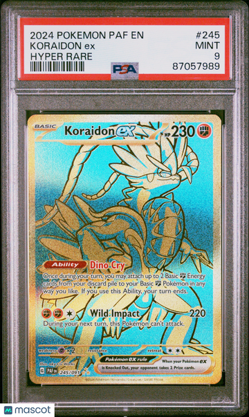 2024 Pokemon Paf EN-Paldean Fates Koraidon EX Hyper Rare PSA 9 #245