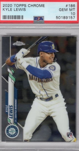 2020 Topps Chrome Kyle Lewis Mariners RC PSA 10 Gem MT