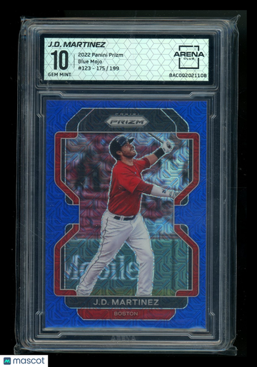 2022 Panini Prizm Blue Mojo J.D. Martinez #123 /199 Arena Club 10