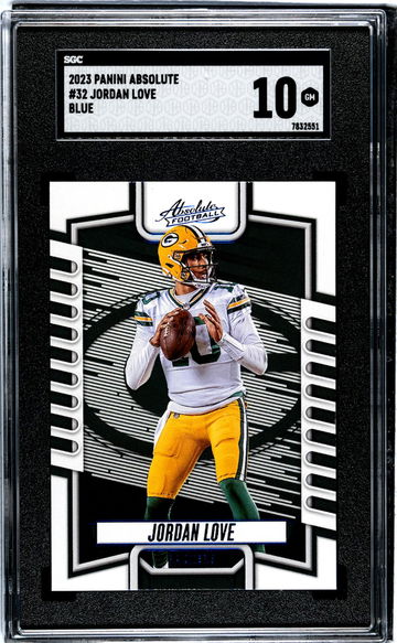 2023 Panini Absolute #32 Jordan Love Blue SGC 10