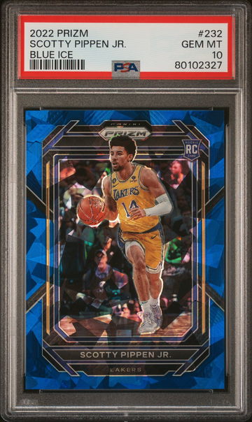 2022 PANINI SCOTTY PIPPEN JR. PRIZM BLUE ICE #232 PSA 10 BK.A3.29